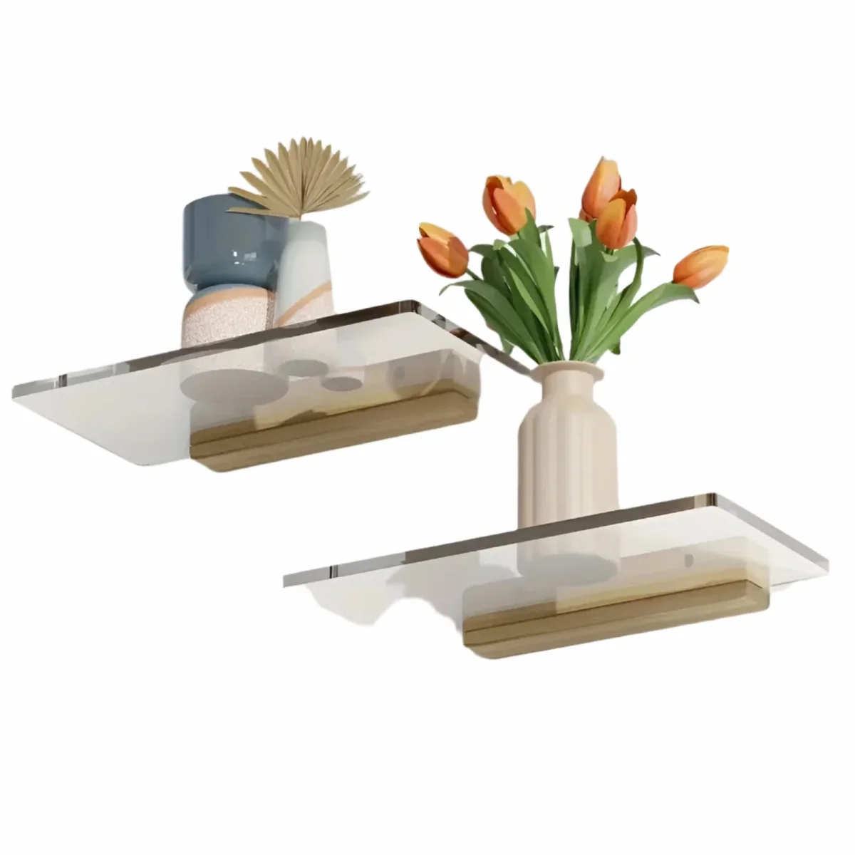 Unsichtbares Wandregal aus Acryl – Schwebendes Design für Bücher, Deko & Gewürze - Image 2