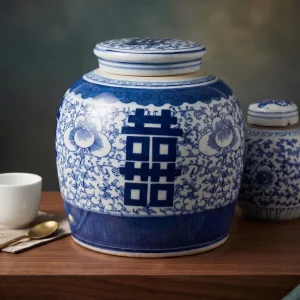 Tea Jar - Double Happiness