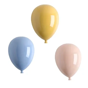 Keramisk Ballong Veggdekorasjon – Moderne og Dekorativ | Stilfull Hjemmedekor for Stue og Soverom