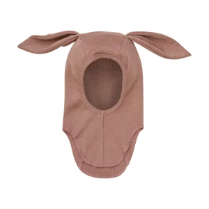 Balaclava Ears Wool Rib - Burlwood