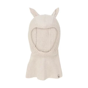 Balaclava Ears Wool Knit - Sand Melange