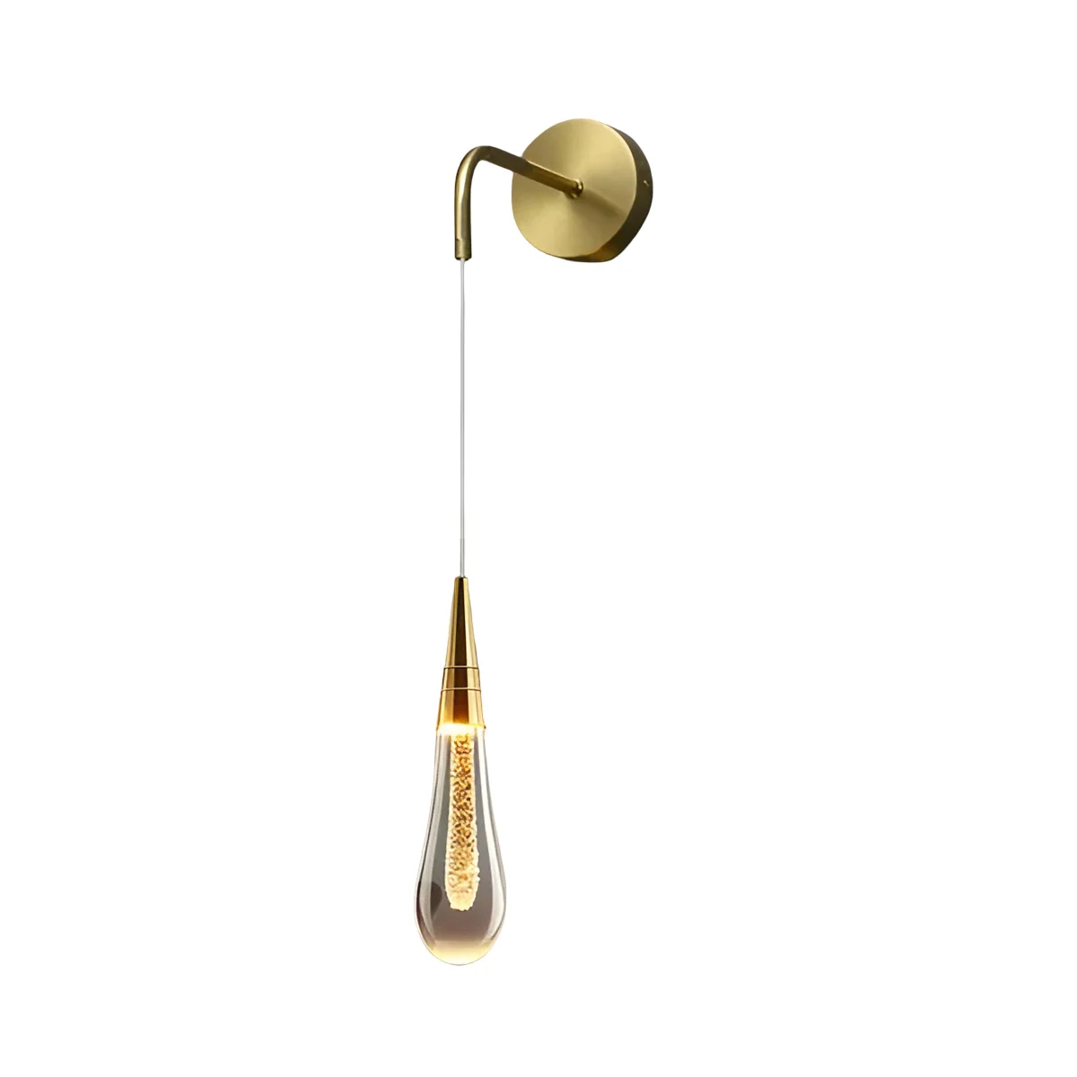 Glitrende Regndråper Krystallpendellampe – Stilig Og Elegant Vegglampe Perfekt For Soverommet - Image 2