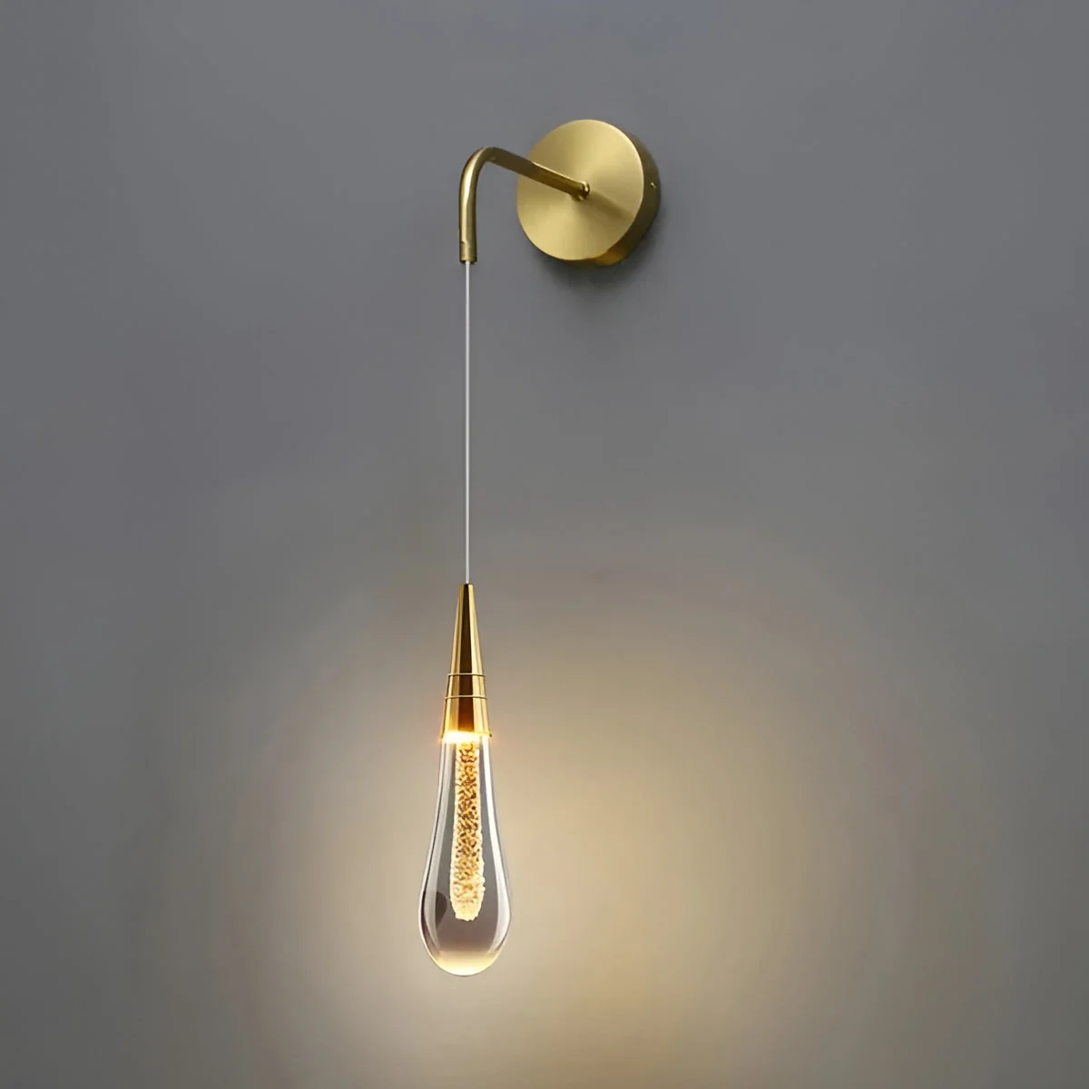 Glitrende Regndråper Krystallpendellampe – Stilig Og Elegant Vegglampe Perfekt For Soverommet - Image 9