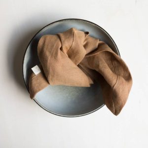 Serviett - Vasket Lin i Tobacco-farge