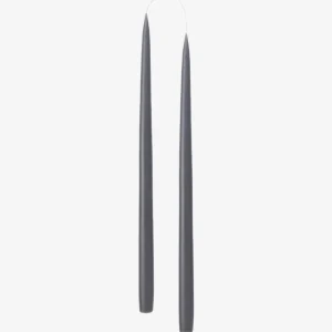 Hånddyppet stakelys 2-pk, Charcoal Grey