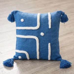 Putetrekk - Marokkansk Blå med Hvit Doodle