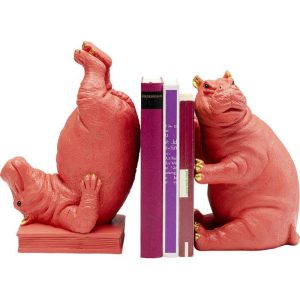 Bokstøtte Flodhest Rosa (2/Sett)