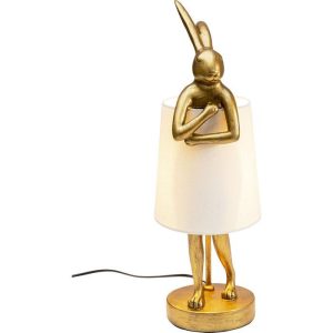 Bordlampe Animal Hare Gull/Hvit 50cm