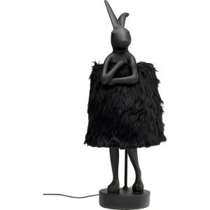 Bordlampe Animal Rabbit Fur Sort/Gull 68cm