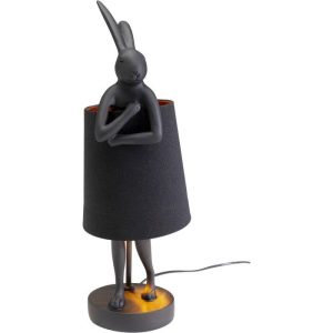 Bordlampe Kanin Matt Sort 50cm
