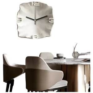 Sandstein Veggklokke – Moderne 3D-Design | Dekorativ for Stue og Kontor