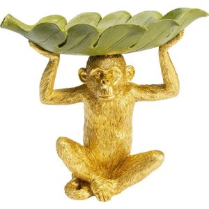 Dekorfigur Banana Leaf Apekatt Med Bolle