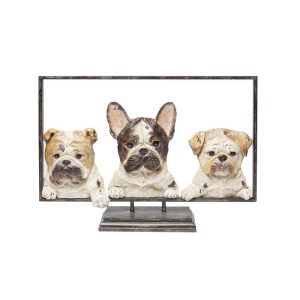 Dekorfigur Dogs with Ramme 63cm