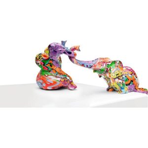 Dekorfigur Elefant Zirkus Graffit (2/Sett)