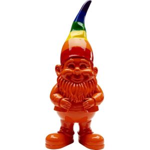 Dekorfigur Gnome Standing Rainbow Oransje 46cm