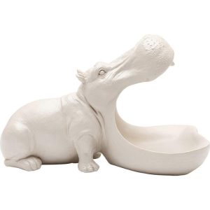 Dekorfigur Hungry Hippo 17cm Greige