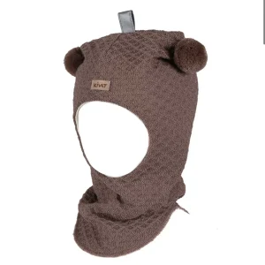Kivat balaclava Wool Wafleknit, brun