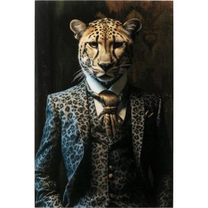 Glassbilde Mister Leo 100x150cm