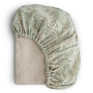 Mushie laken 60x120 - Green Paisley