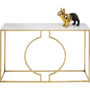 Konsollbord Miami Loft Gull/Hvit Marmor 75x120cm