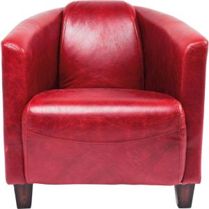 Lenestol Cigar Lounge Rødt Skinn