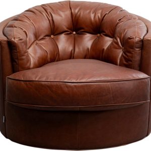 Lenestol Svingbar Music Hall Leather Brun