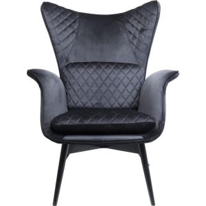 Lenestol Tudor Svart Velour