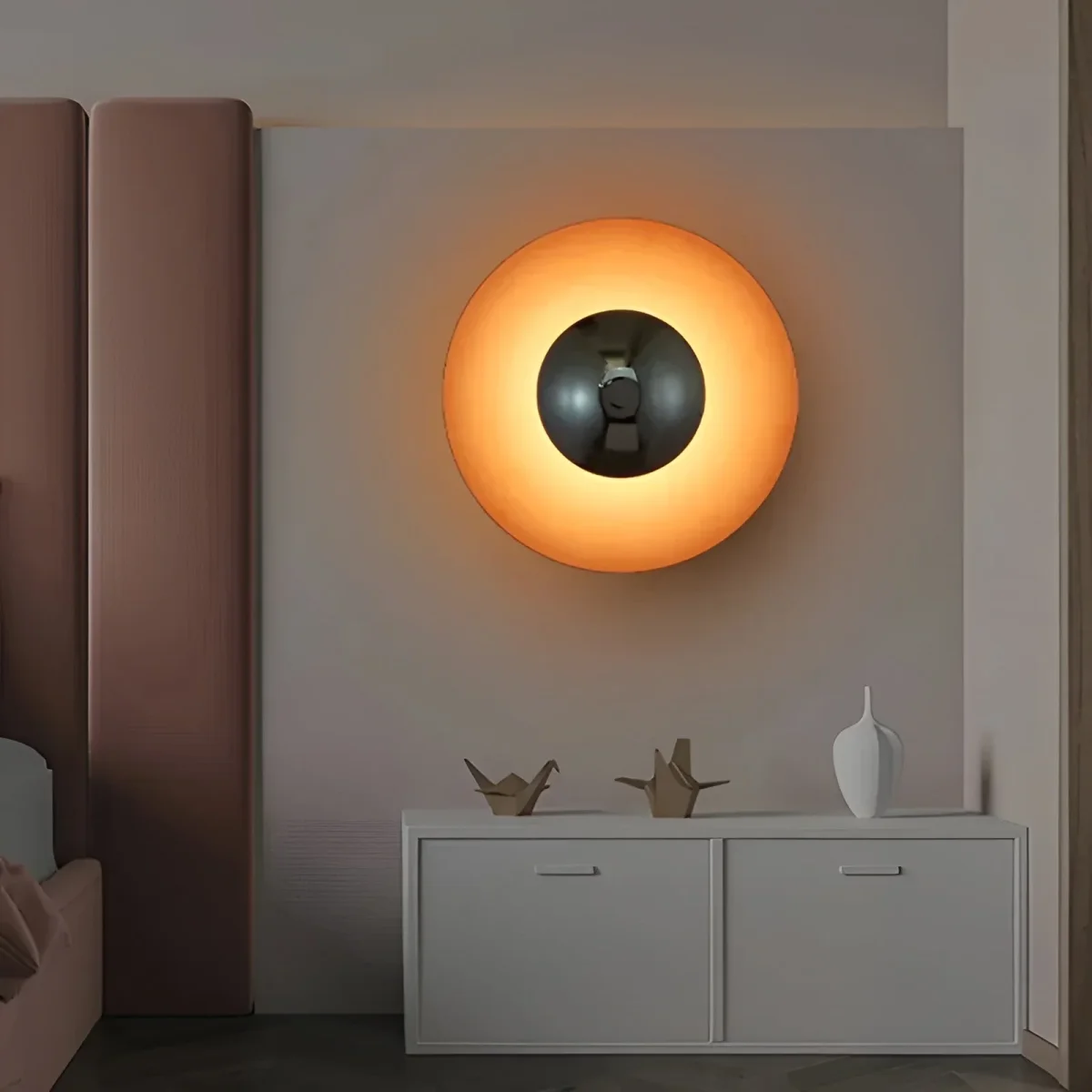 Rund LED-Vegglampe – Moderne og Dekorativ | Mykt og Behagelig Lys - Image 5
