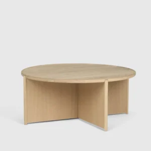 Cling coffee table Ø90 cm, hvitoljet
