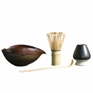 Matcha Keramikset - Traditionelles japanisches Teeset (4-teilig)