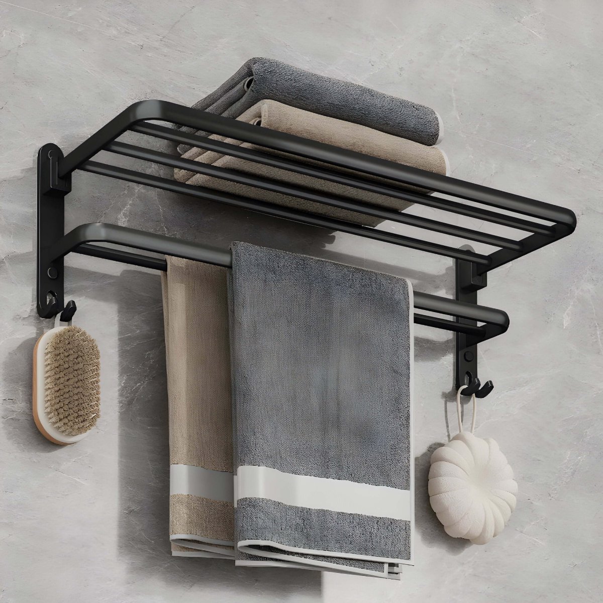 Alumino – Vegghengt Håndkleholder i Svart Aluminium - Image 6