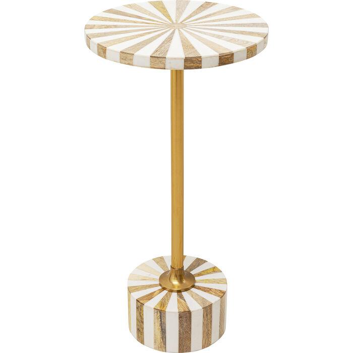 Sidebord Domero Cirque Gull Hvit Ø25cm - Image 2