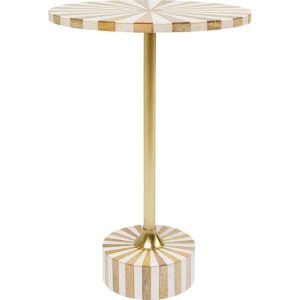 Sidebord Domero Cirque Gull & Hvitt Ø40cm