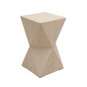 Sidebord Luxury Triangle Travertine-look