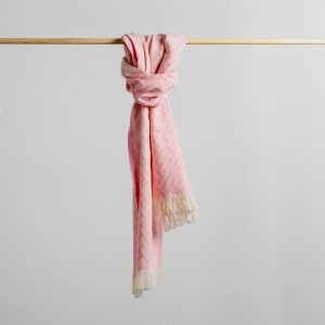 Skjerf - Flettet - Rosa