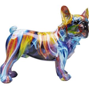 Skulptur Colourful Frenchie Dog
