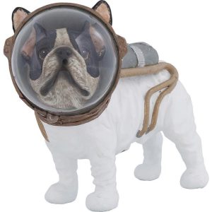 Skulptur Space Dog Dekorfigur Hund 21cm