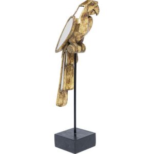 Skulptur Speiled Parrot Gull/Speil Glass 53cm