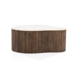 Sofabord Roma – Mangotre/Travertin – 83x72x34cm