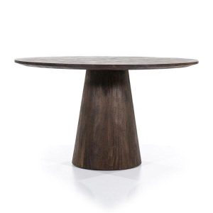 Spisebord Gard – Mangotre beiset brunt – 130x130x76cm