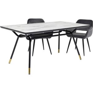Spisebord South Beach Retro Sort & Hvit 160x90cm