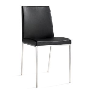 Spisestol Arthur sort skinn