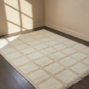 Gulvteppe - Beige Ull
