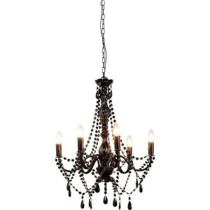 Taklampe Starlight Black 6-Branched