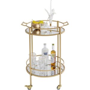 Trillebord Emilia Rundt Gull/Speilglass