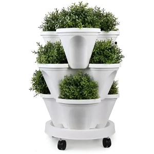 Stablebart Blomsterpottesett – Vertikalt Hagedesign | Maksimer Plassen til Plantene Dine