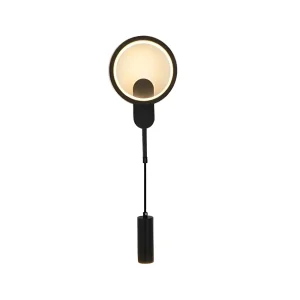 LED Vegglampe – Stilren i Svart og Gull | Dekorativ Belysning for Stue, Soverom og Gang