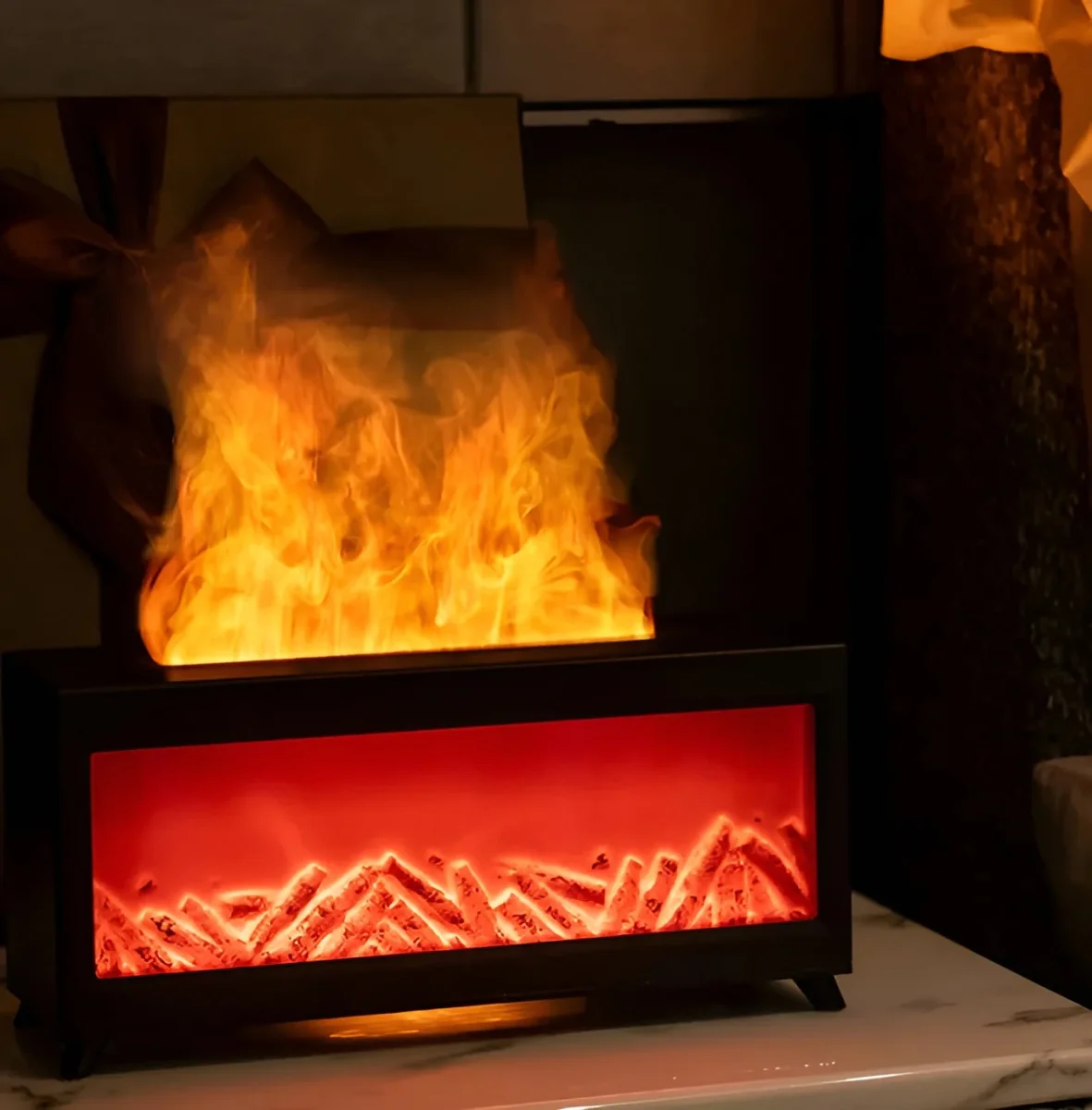 Aromaterapi Luftfukter – Flammeeffekt og Beroligende Duft | Perfekt for Hjemmet - Image 4