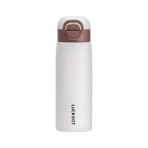 LuckGot Isolert Vannflaske – 500 ml, Varm/Kald i 24 Timer | Dobbeltvegget og Vakuumisolert