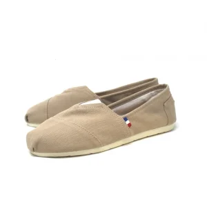 Håndlaget Espadrilles Kaffebeige i resirkulert bomull
